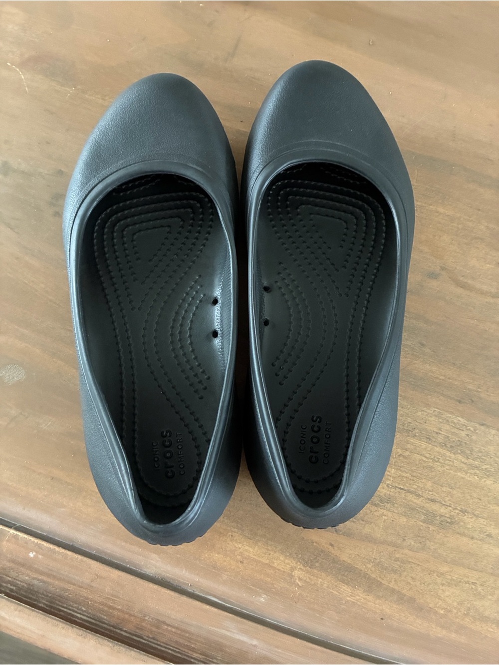 CROCS Black Women's Slip-On Ballet Flats